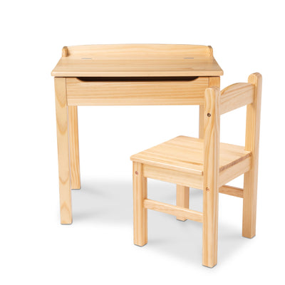 Wooden Lift-Top Desk & Chair | Honey