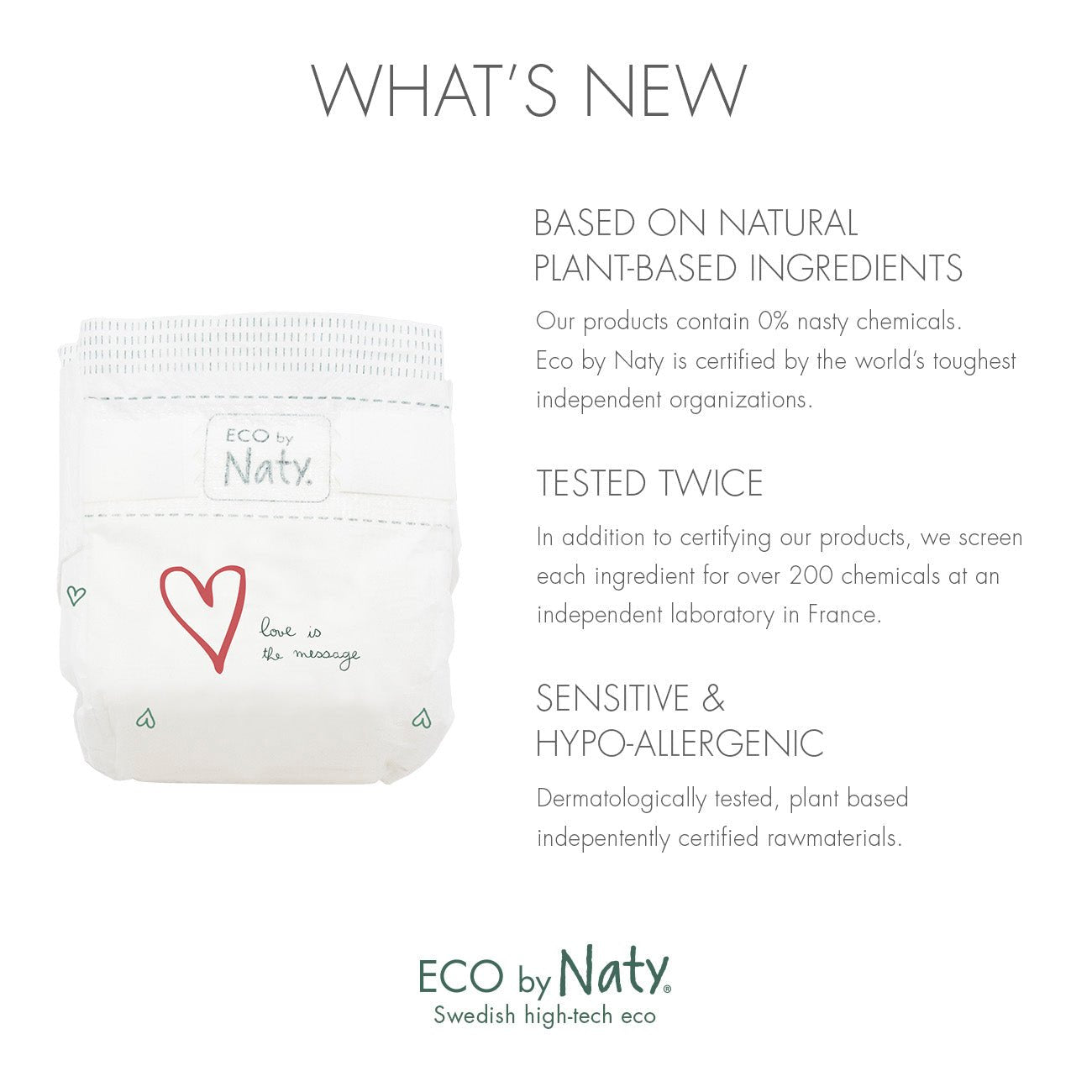 Eco by Naty Diapers, Size 1, 100 Diapers (4 Pack of 25)