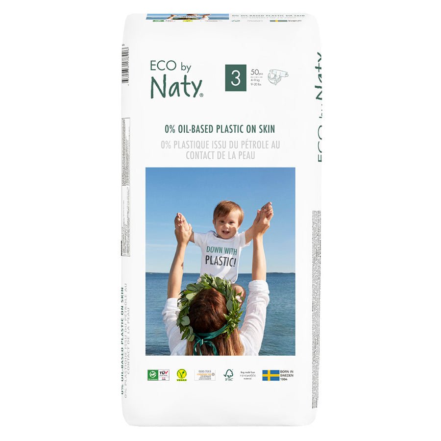 Eco by Naty Diapers, Size 3, 100 Diapers Economy Pack (2 Pack of 50)