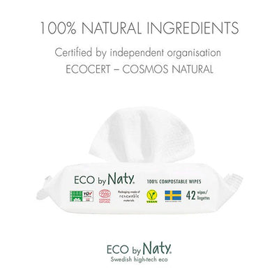 Eco by Naty Flushable Wipes 504x (12 Pack of 42)