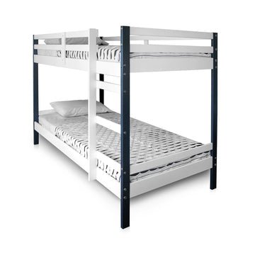 Products Letto Bunk Beds - Red and White/ Navy and White