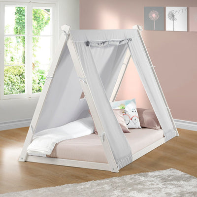 P'Kolino Tipi Montessori Tent Floor Bed for Toddlers #color_white