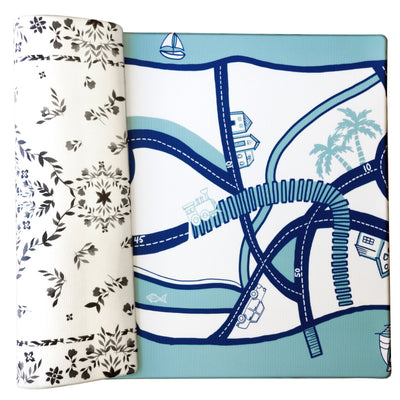 August Rose White Playmat - For Home and Play