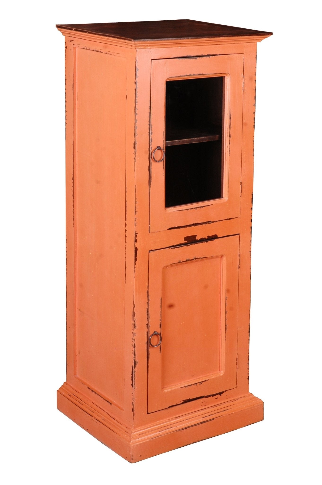 Sunset Trading Cottage Glass Door Storage Cabinet | Coral Reef