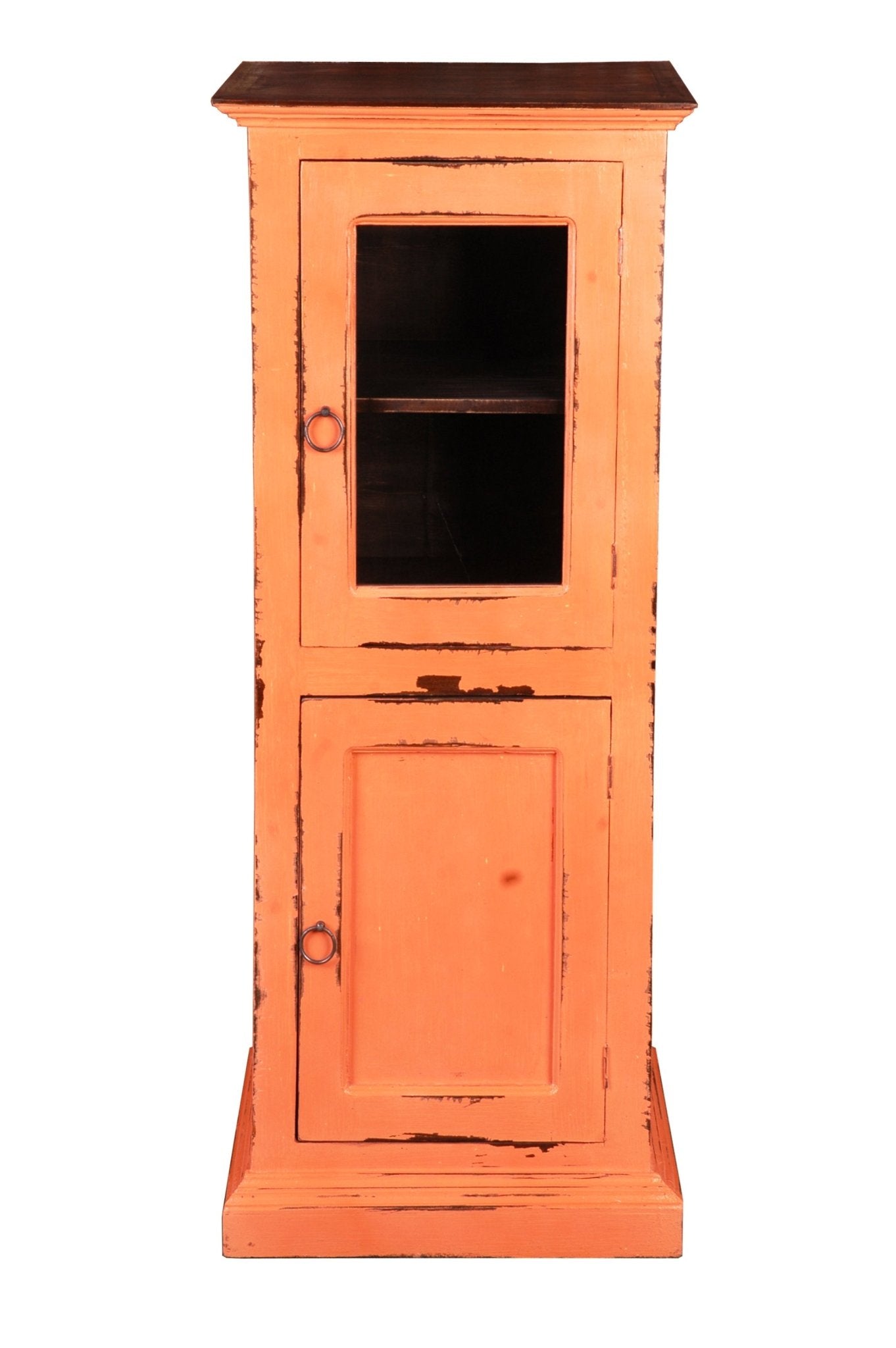 Sunset Trading Cottage Glass Door Storage Cabinet | Coral Reef