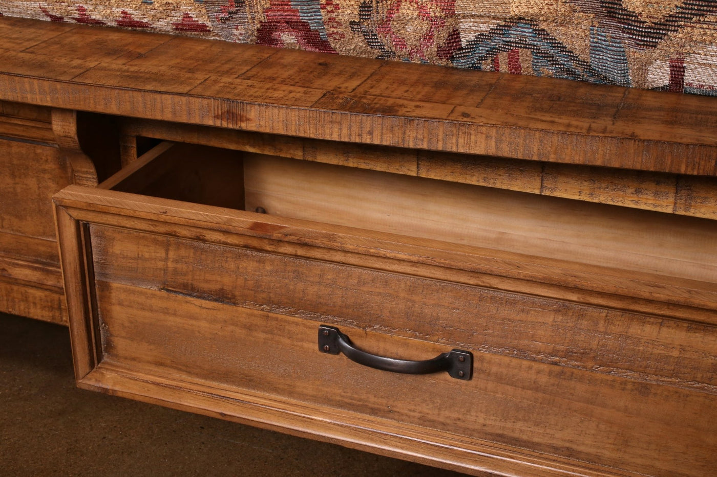 Sunset Trading Rustic City King Bed | Storage Drawers