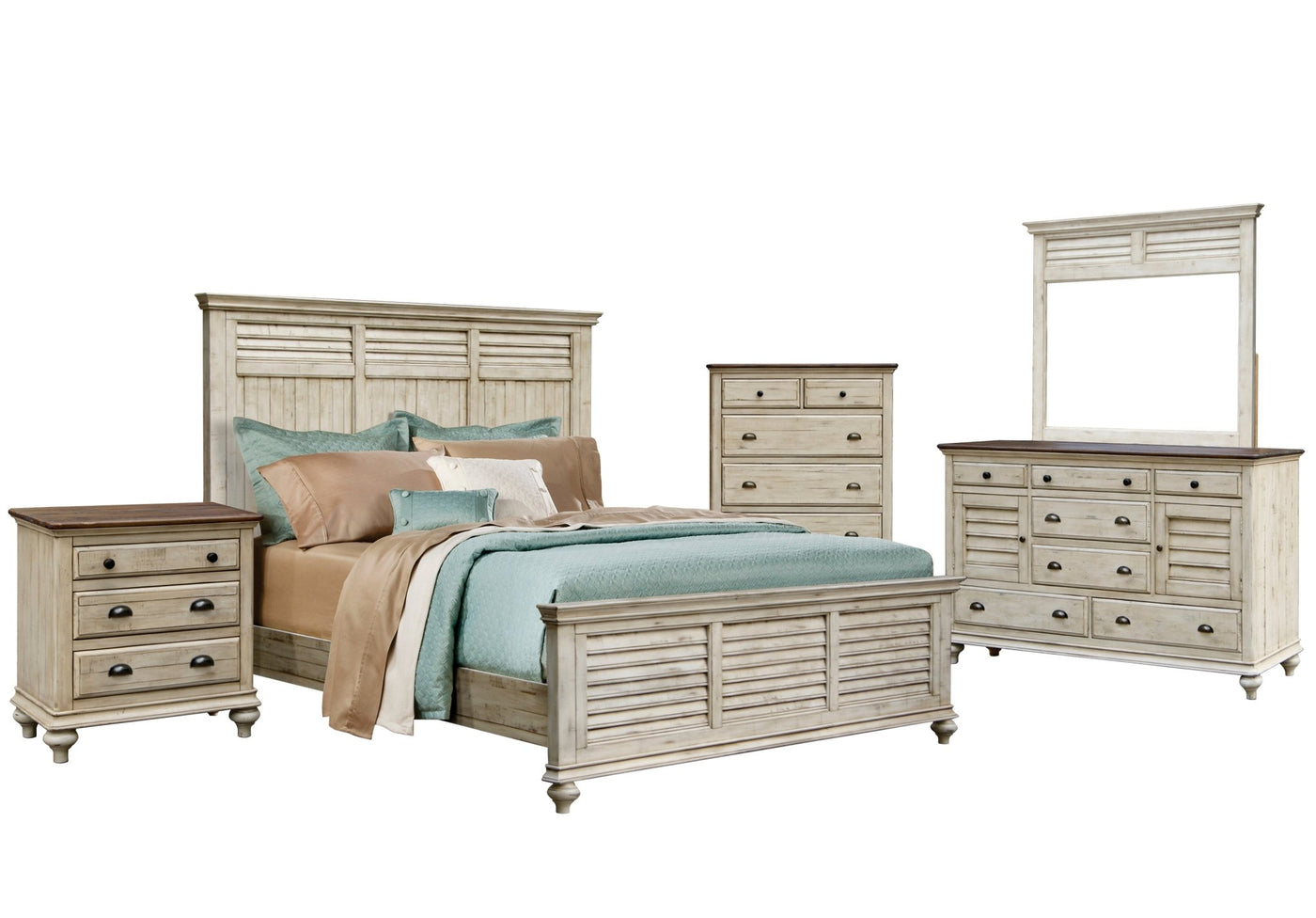 Sunset Trading Shades of Sand 5 Piece King Bedroom Set