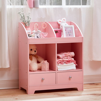 Fantasy Fields Little Princess Cindy 3 Tier Toy Cubby Storage with Drawers, Pink