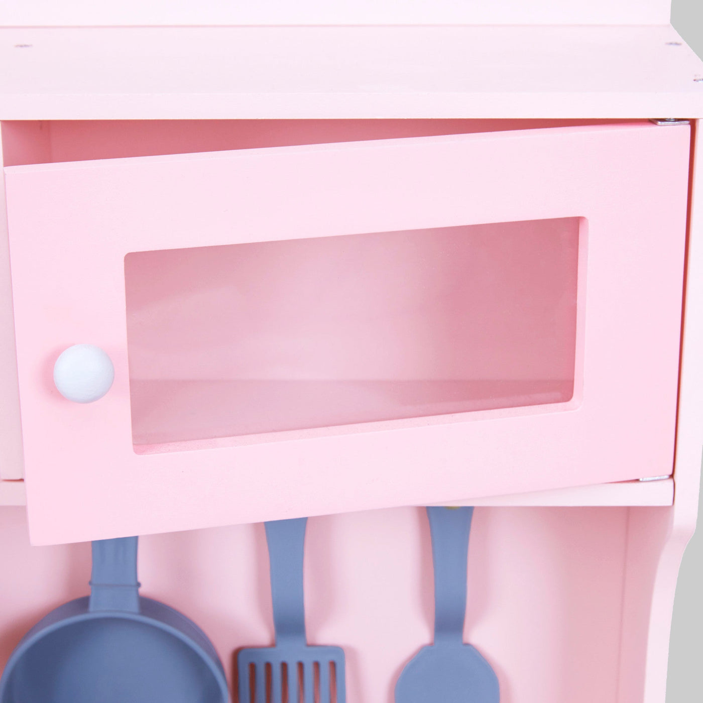 Teamson Kids Little Chef Mayfair Retro Play Kitchen with Accessories, Pink