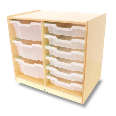 Clear Tray Double Column Storage Cabinet