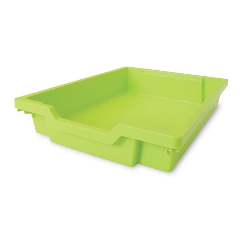 F1 Shallow Gratnell Plastic Tray Lime Green