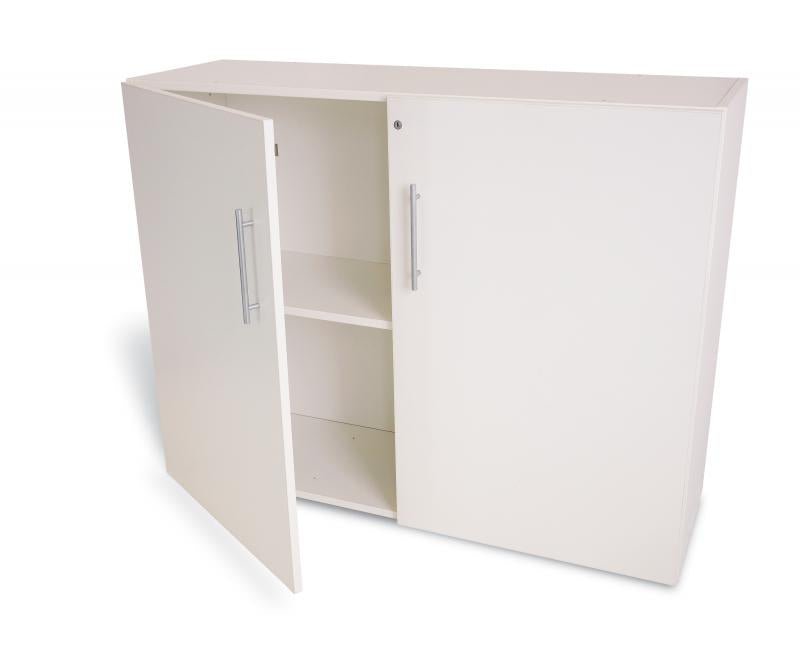 Whitney White Lockable Wall Cabinet