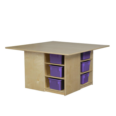 Cubby Table with (12) Purple Trays