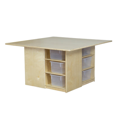 Cubby Table with (12) Translucent Trays