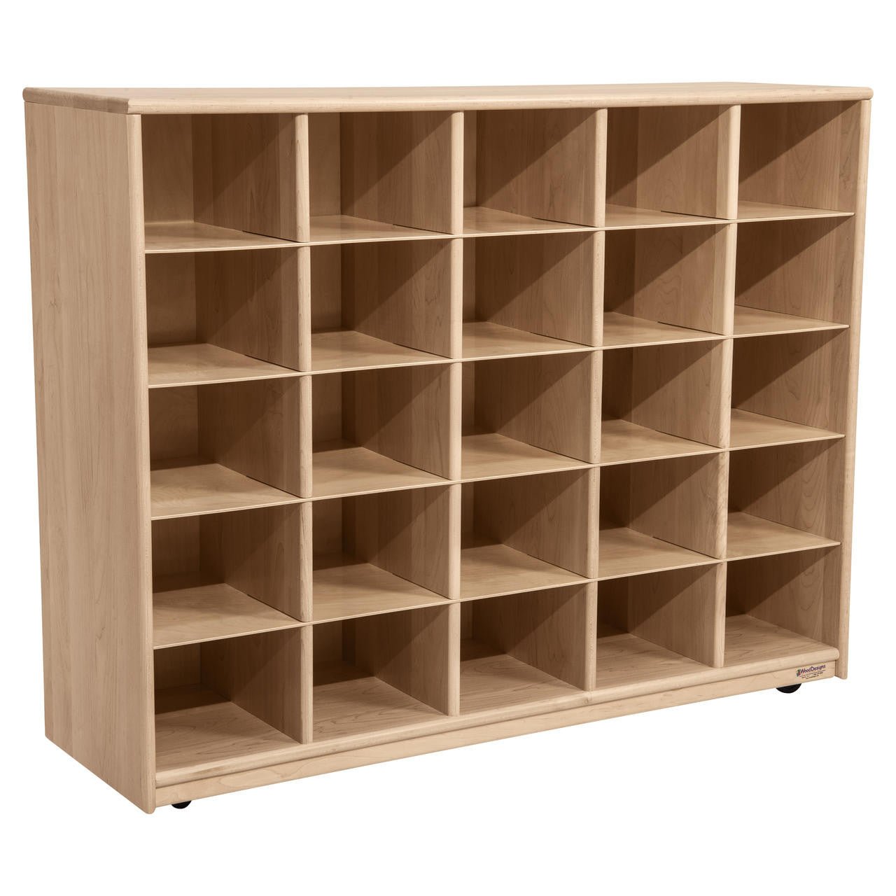 Maple Heritage (25) Cubby Tray Storage with Translucent Trays