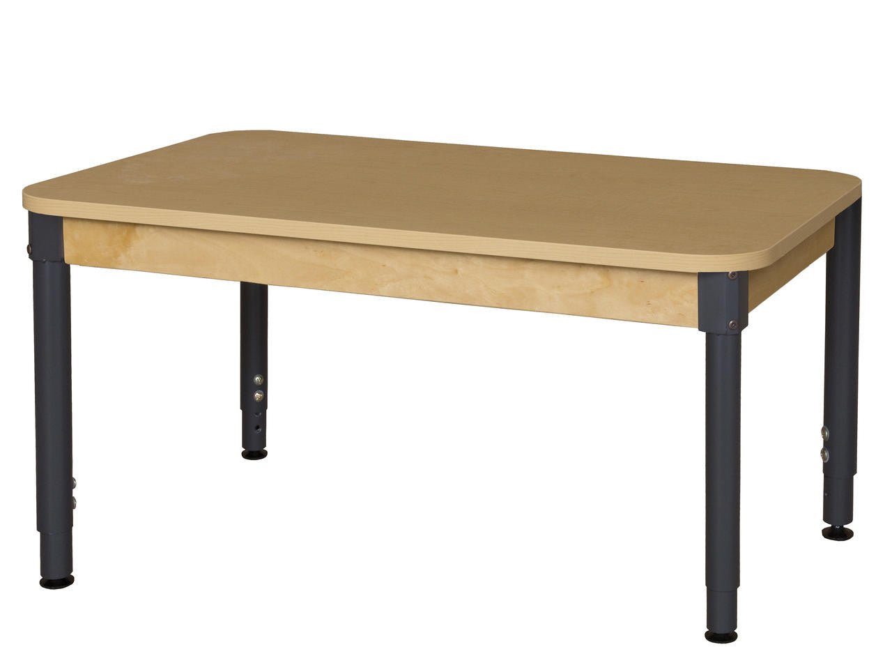 Rectangle High Pressure Laminate Table with Adjustable Legs 18"-29"