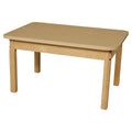 Rectangle High Pressure Laminate Table with Hardwood Legs- 16"
