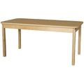 Rectangle High Pressure Laminate Table with Hardwood Legs- 26"
