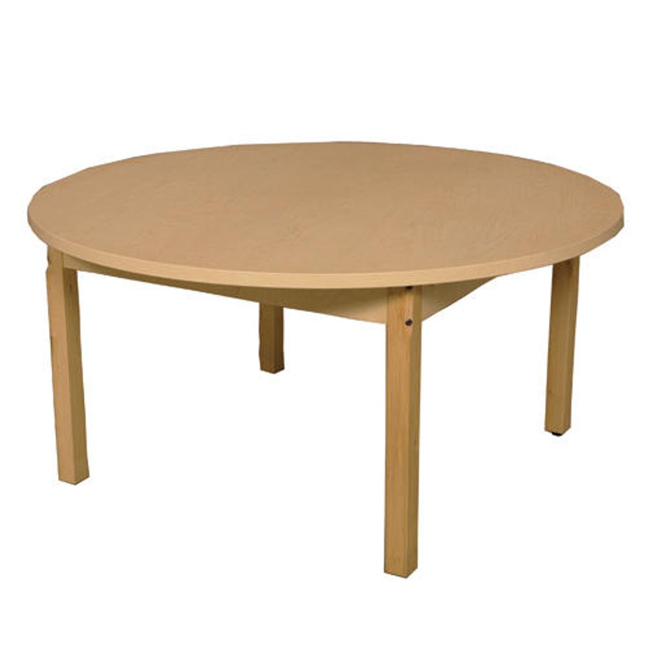 Round High Pressure Laminate Table with Hardwood Legs- 18"