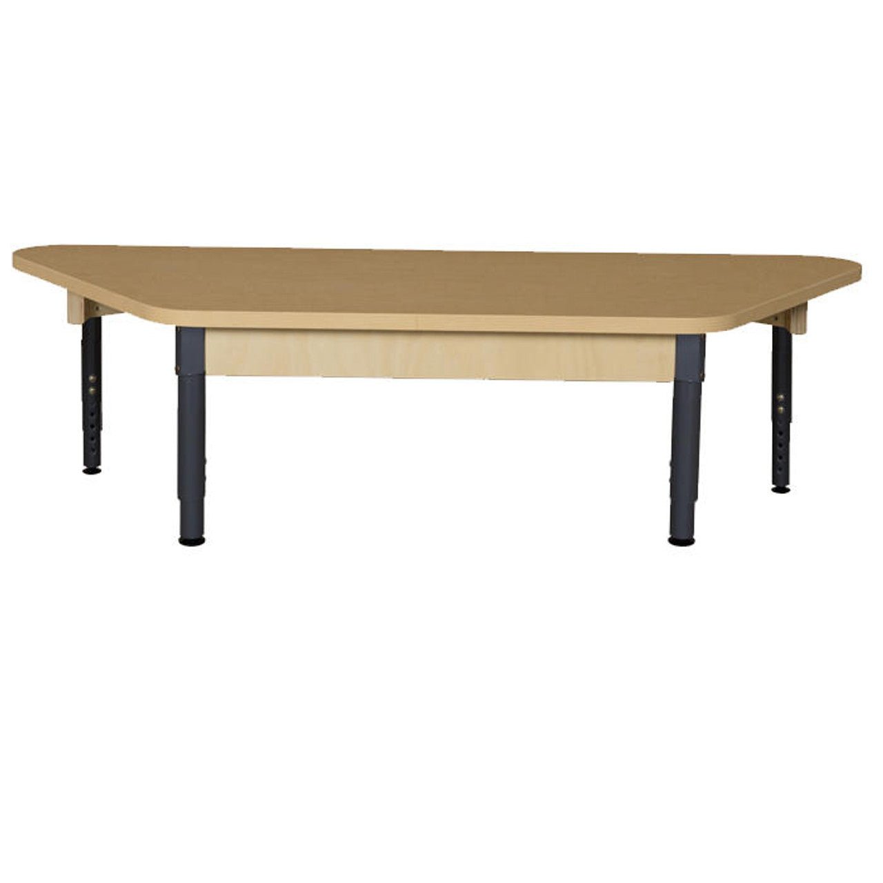 Trapezoidal High Pressure Laminate Table with Adjustable Legs 12"-17"