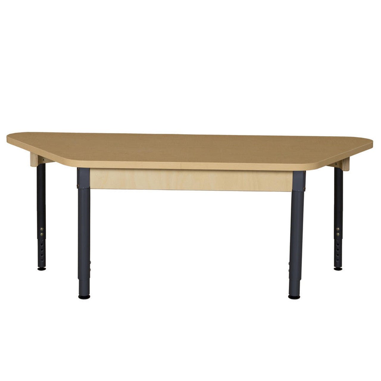 Trapezoidal High Pressure Laminate Table with Adjustable Legs 18"-29"