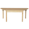 Trapezoidal High Pressure Laminate Table with Hardwood Legs- 24"