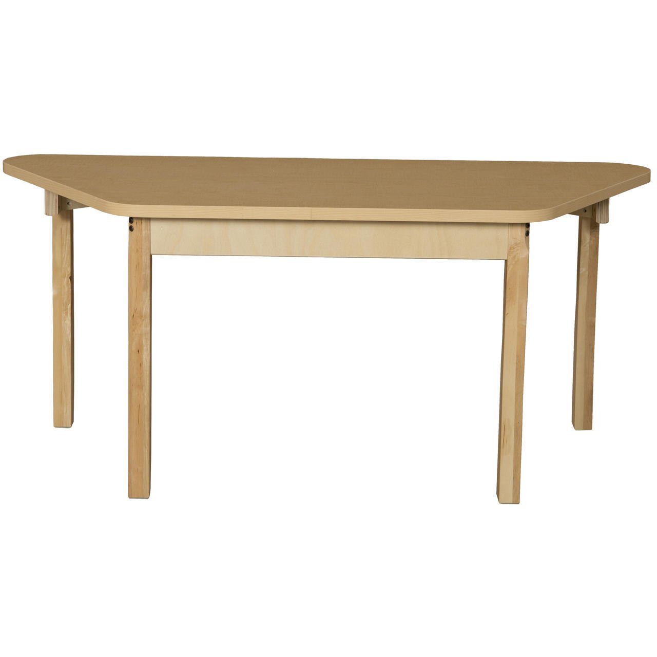 Trapezoidal High Pressure Laminate Table with Hardwood Legs- 29"