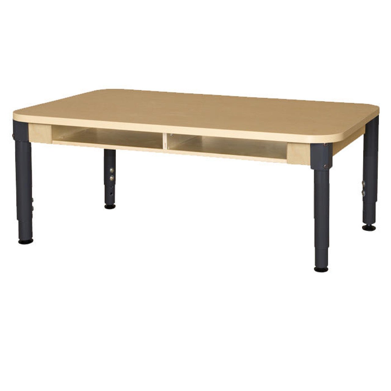 Two Seat Desk with Adjustable Legs 12"-17"