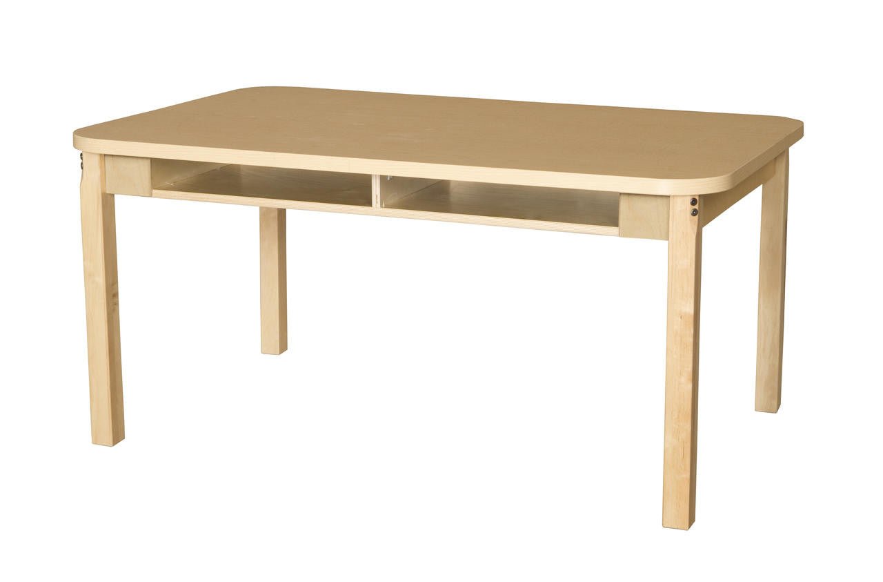 Two Seat Student Desk with 16" Hardwood Legs