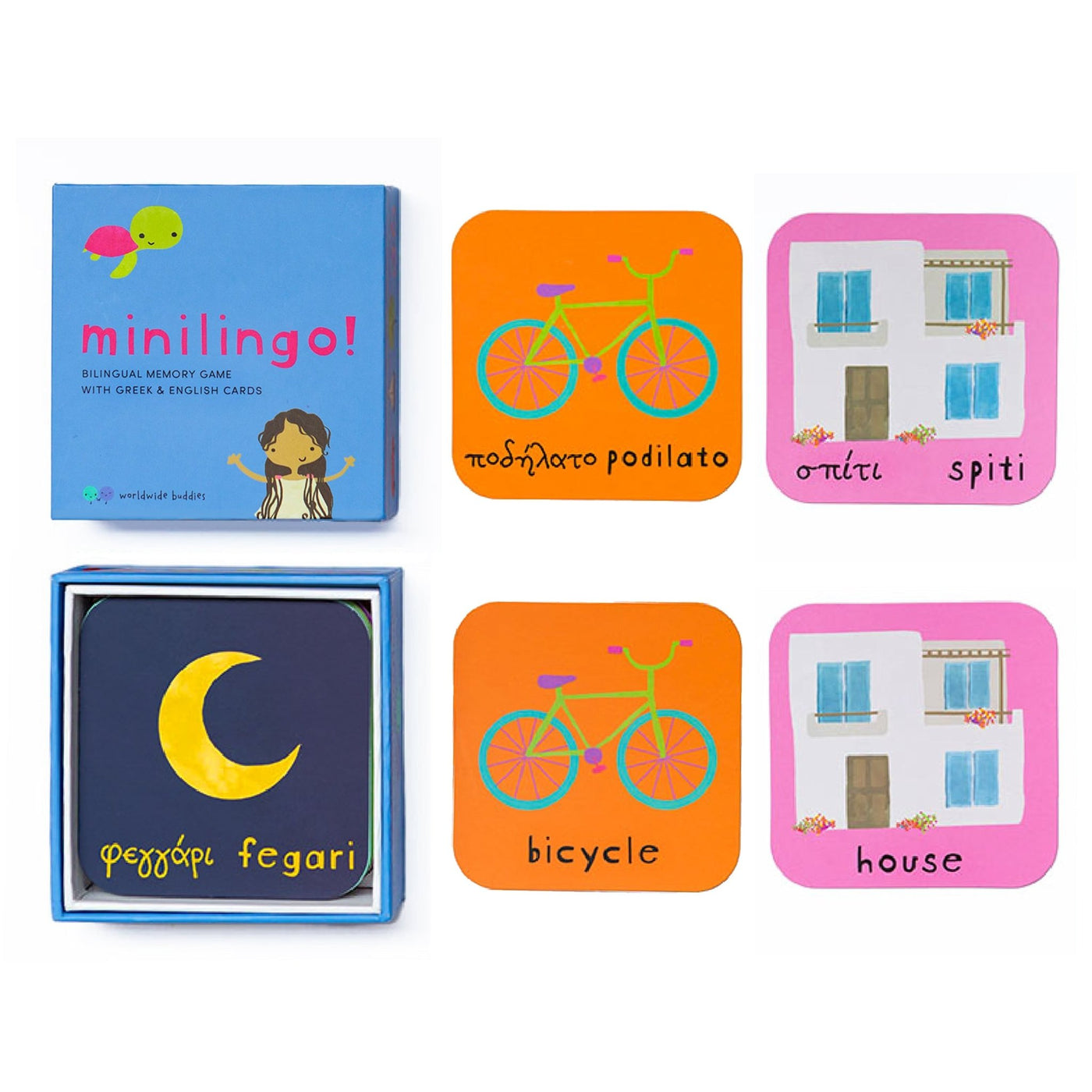 Minilingo, English/Greek Flashcards by Worldwide Buddies
