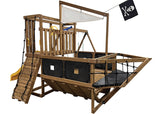 PlayStar Pirate Ship Swing Set white-background product view 1