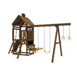 PlayStar Arcadia KT 8215 Wooden Adventure Swing Set yard footprint view 5