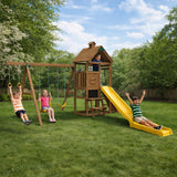 PlayStar Arcadia KT 8215 Wooden Adventure Swing Set included features view 2