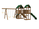 PlayStar Arcadia KT 8201 Deluxe Two-Tower Playset yard footprint view 4