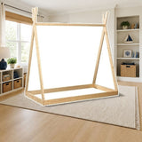 2MamaBees Montessori Bed styled in a bright nursery-style kids' room, shown finish