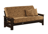 Night & Day Portofino Futon Portofino Arm Dark Chocolate Armrest Down white-background studio view