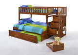 Night & Day Peppermint Twin Full Stair Bunk alternate product angle 2