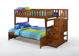 Night & Day Peppermint Twin Full Stair Bunk white-background product view 1