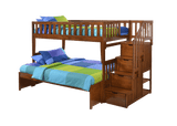 Night & Day Peppermint Twin Full Stair Bunk Peppermint Twin Full Extension Cherry white-background studio view