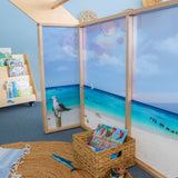 Whitney Brothers Nature View Play Beach House Preschool Play House - beach artwork panel detail