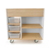 Whitney Brothers elevatED Art Supply Cart Classroom Art Storage - caster and side panel detail