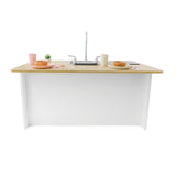 Whitney Brothers elevatED Kitchen Island Breakfast Bar Preschool Play Kitchen - back breakfast-bar counter view