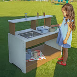 Whitney Brothers outdoorED Mud Kitchen Outdoor Mud Kitchen - front view of outdoor mud kitchen