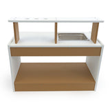 Whitney Brothers outdoorED Mud Kitchen Outdoor Mud Kitchen - lower open shelf storage view