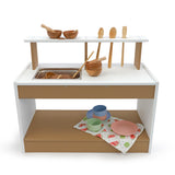 Whitney Brothers outdoorED Mud Kitchen Outdoor Mud Kitchen - HDPE side panel and stainless hardware detail