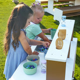 Whitney Brothers outdoorED Mud Kitchen Outdoor Mud Kitchen - easy-clean sink and work surface detail
