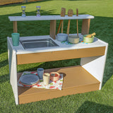 Whitney Brothers outdoorED Mud Kitchen Outdoor Mud Kitchen - angled product view showing outdoor footprint