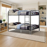 ACME Bristol Full/Full Metal Bunk Bed styled in a kids' bedroom, full over full