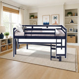 ACME Lara Twin Shortie Loft Bed styled in a kids' bedroom, loft
