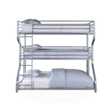 ACME Caius Zig-Zag Triple Metal Bunk Bed (Full/Twin/Queen) triple metal bunk bed in shown finish